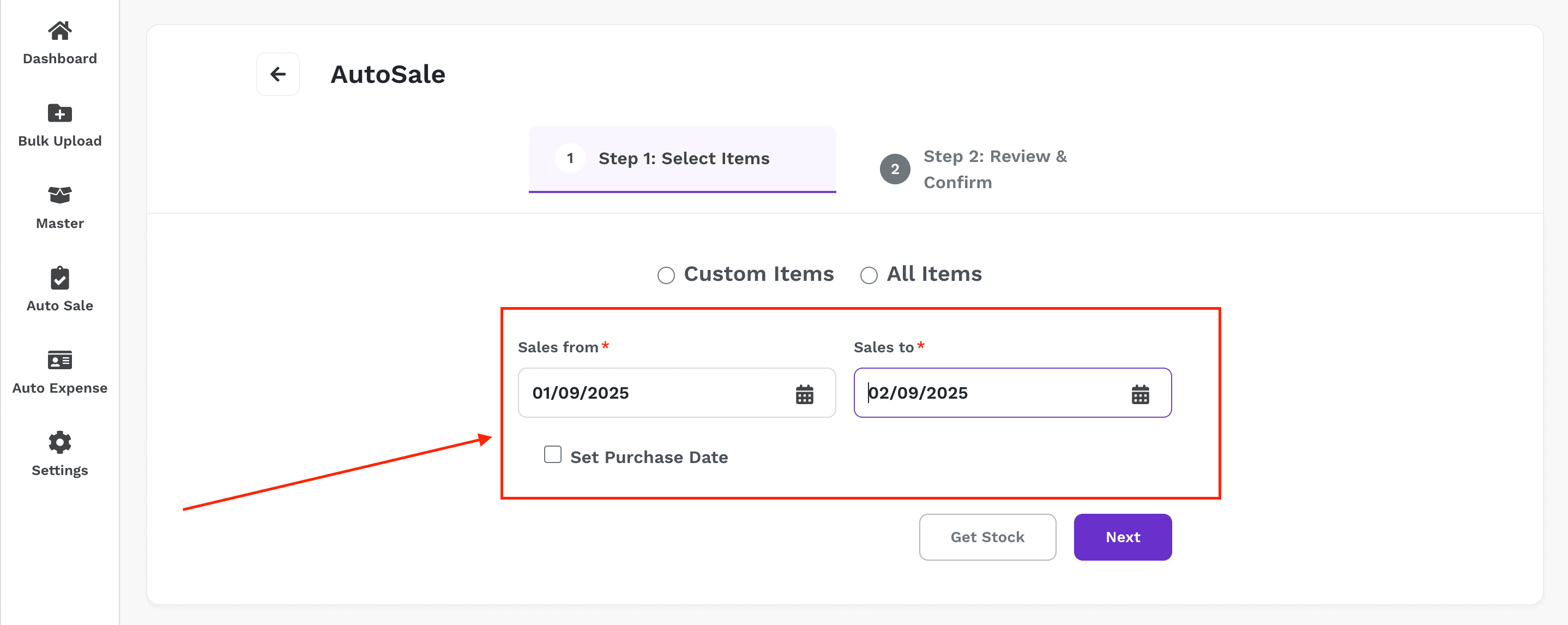 Step 4: Select Bank and Upload File